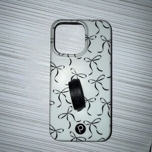 Loopy Case Black and White Bow Design Phone Case